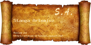 Stanga Artemisz névjegykártya